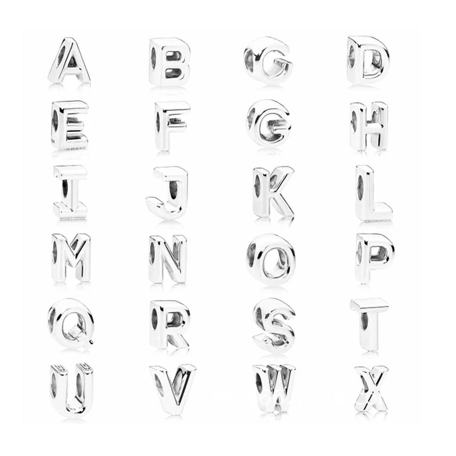 Женская подвеска из серебра 925 пробы 26 букв
