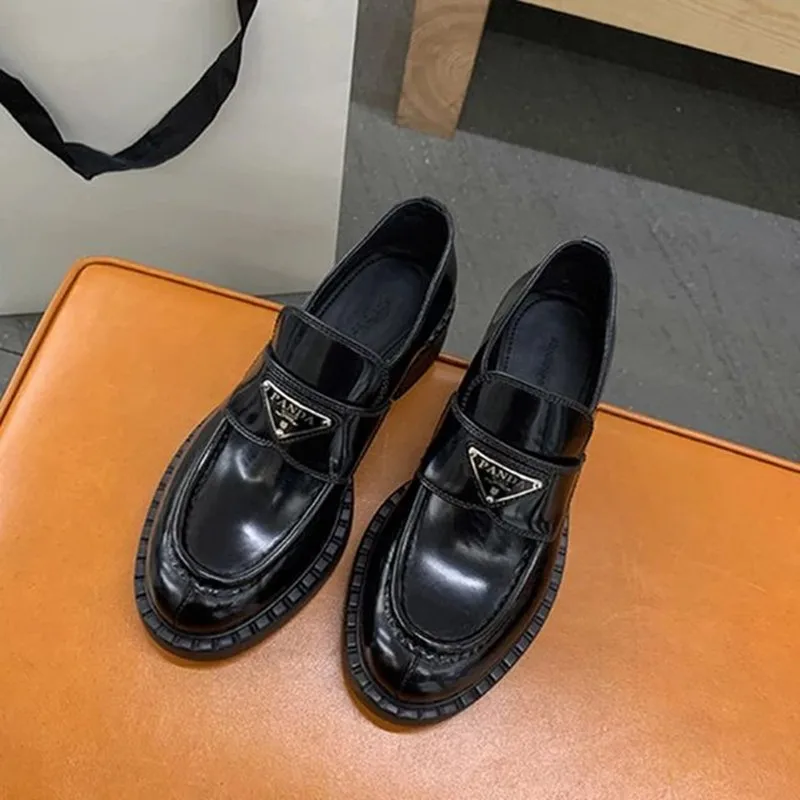 

Новинка 2023, туфли на толстой подошве, туфли на высоком каблуке, одноэтапная обувь Lefu для женщин