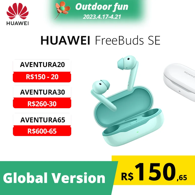 

Оригинальный телефон HUAWEI FreeBuds SE с функцией шумоподавления, кристально чистым качеством звука, Bluetooth 5,2 IPX4