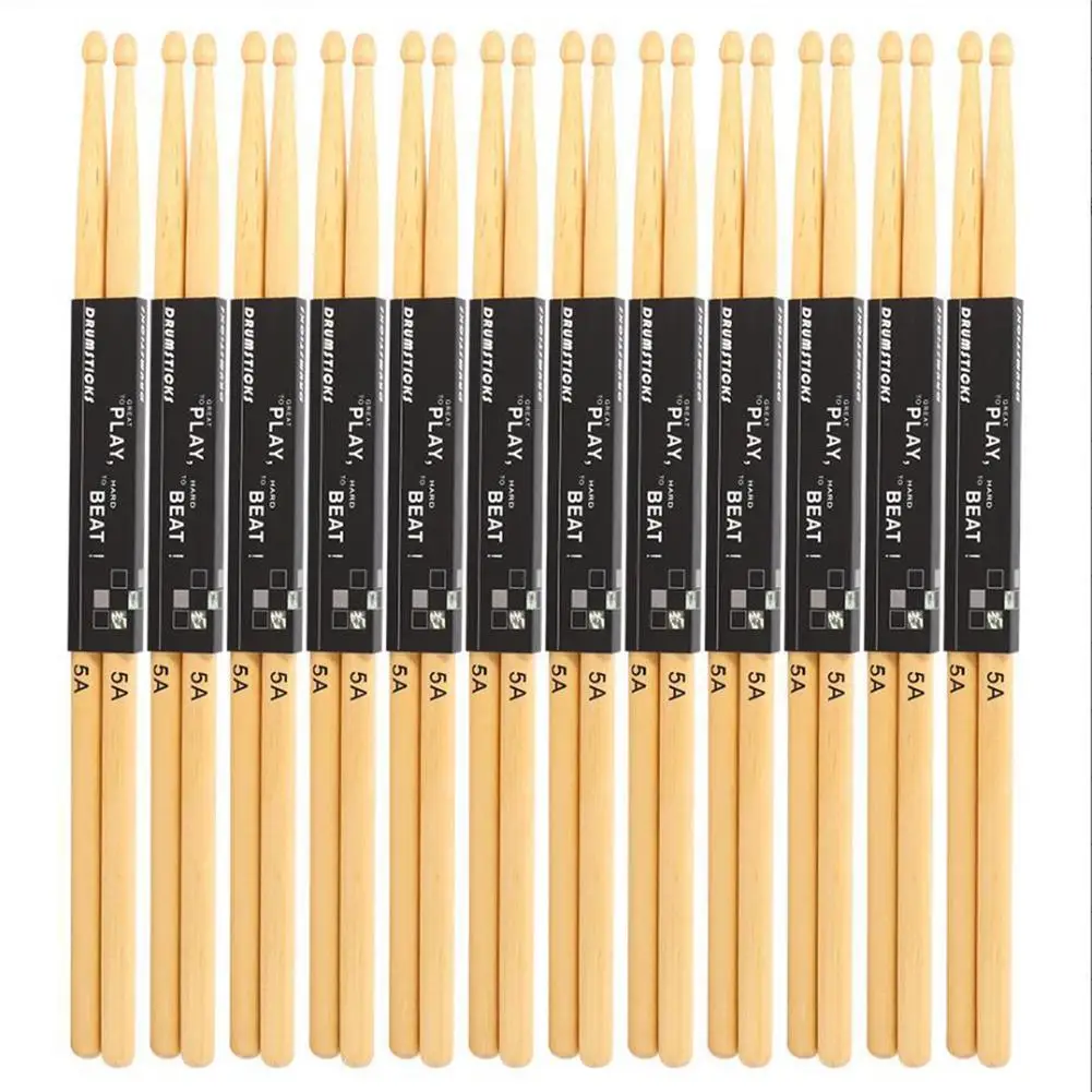 

12 Pairs Drum Sticks 5a/7a Drumsticks Professional Practice Playing Percussion Musical Instrument Accessories Wooden Drum Sticks