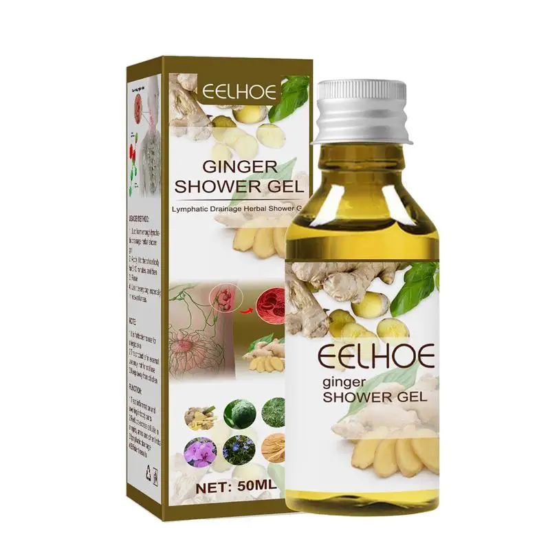 

50ML Lymphatic Drainage Herbal Shower Gel Weight Loss Ginger Shower Gel Natural Organic Body Wash Refreshing Moisturizing Body