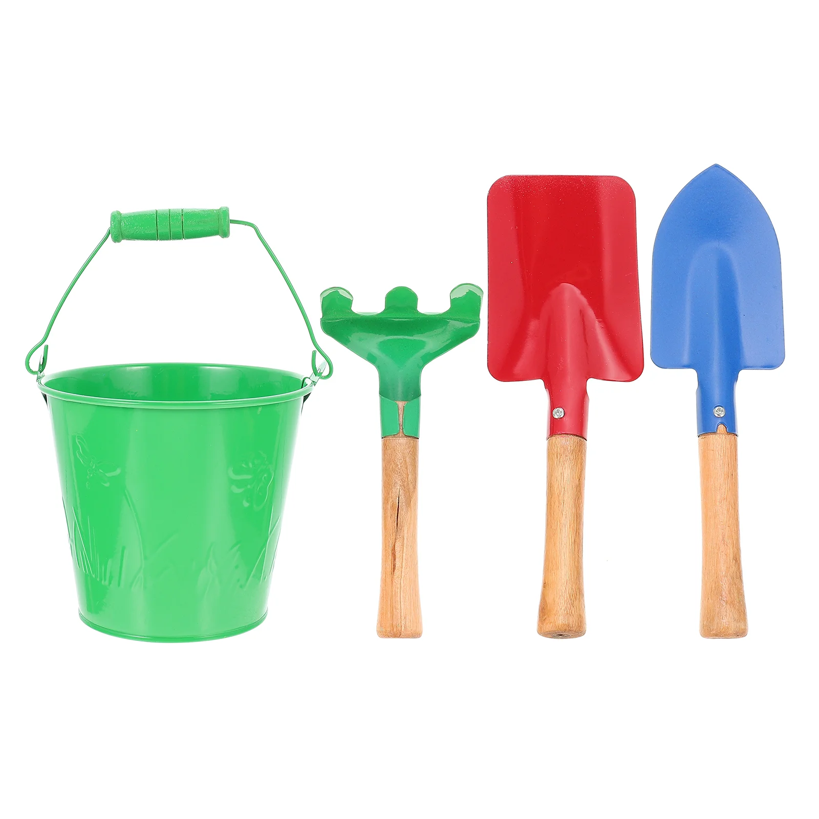 

Gardening Garden Tools Kids Handbeach Set Sand Mini Toys Rake Tool Metal Trowel Bucket Small Shovelsbuckets Kit Succulent Toy