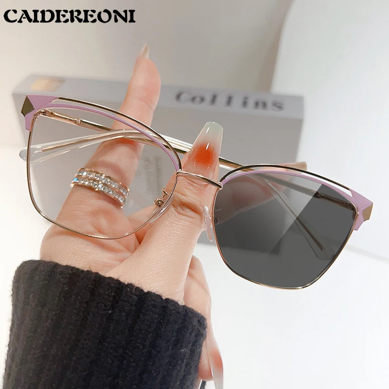 Фото Очки для чтения CAIDERONI Fashion Design, женские, с оптической оправой, на заказ, с диоптриями, антибликовые, для компьютера, модель 6012 №3