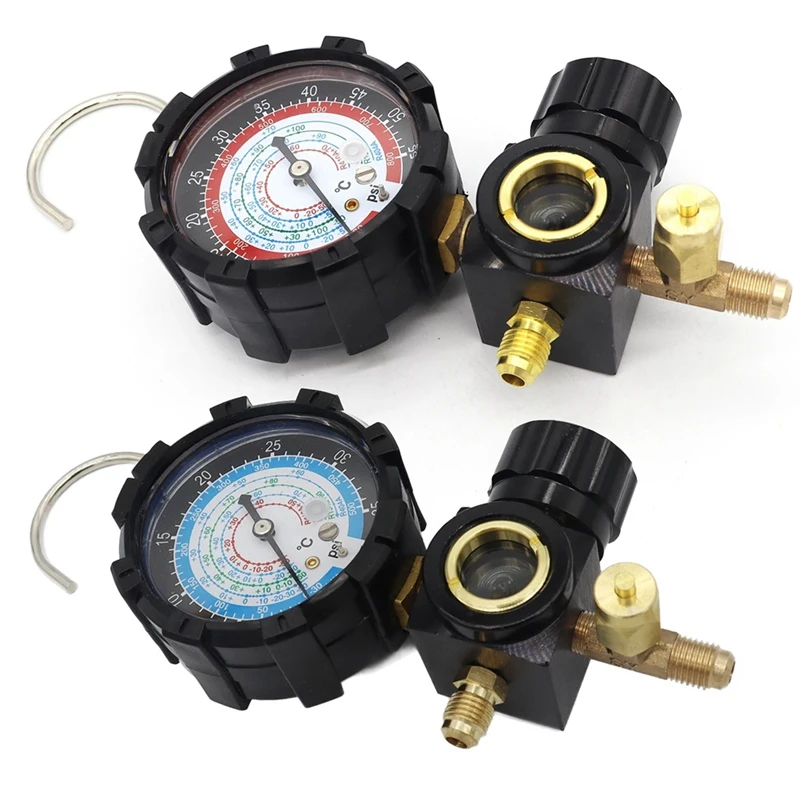 Air Conditioner Refrigerant Pressure Gauge For R410A 134A R22 R404A A/C Diagnostic Charging Tool