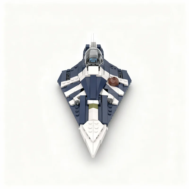 Фото 326 деталей MOC Plo Koon S Delta 7 Starfighter: Конструктор «Звездный истребитель» — Архитектурная модель для творчества, идея для подарка на Рождество, игрушка №1