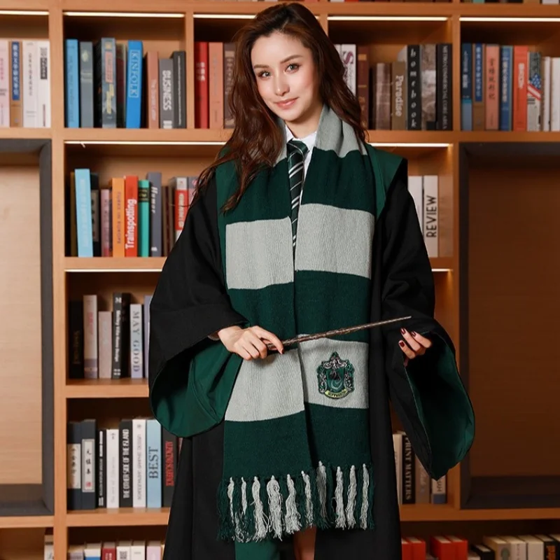 Новый длинный шарф Potter Gryffindor Ravencla Hermiona Slytherin Хаффлпафф для косплея зимнее тепло
