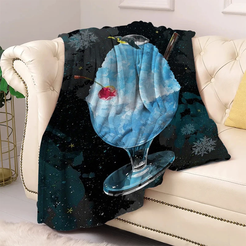 

Cocktail Bedspread on the Bed Plush Blanket for Living Room Decorative Sofa Blankets Bedroom Decoration Throw Fluffy Soft Fleece
