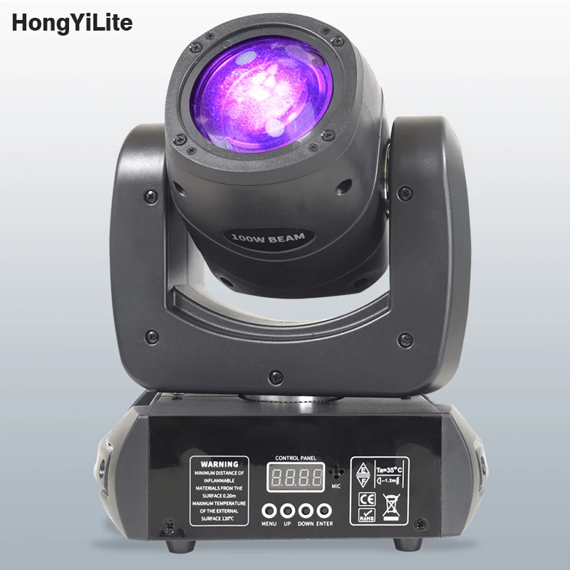 HongYiLite Led Mini Moving Head Light 100W Dmx Lyre Beam Prism Gobo DJ Effect для сценического освещения