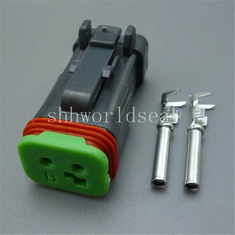 

1 комплект DT04-2P-E005 DT06-2S-EP06 автомобильный разъем серии 1,6 мм автомобильный водонепроницаемый черный разъем