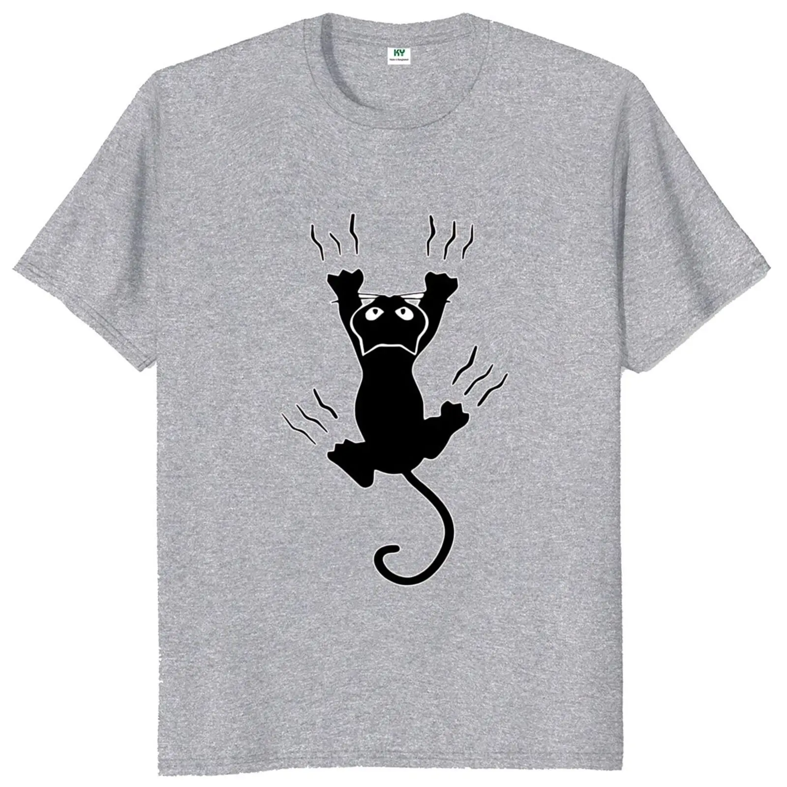 

Crazy Annoying Black Cat T Shirt Funny Cat Lovers Essential 100% Cotton Casual Tshirt Short Sleeve Camiseta For Men Women