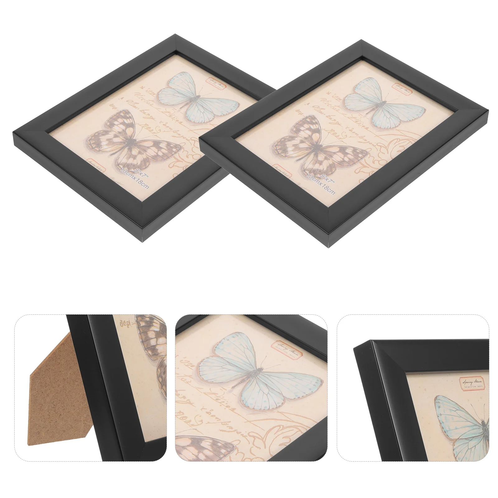

2Pcs Household Photo Frame Picture Frame for Tabletop and Wall Mounting