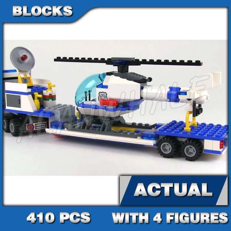 

410 шт. городской коп вертолет транспортер грязевой велосипед Багги рок укрытие 10422 Набор строительных блоков Кирпичи совместимы с моделью