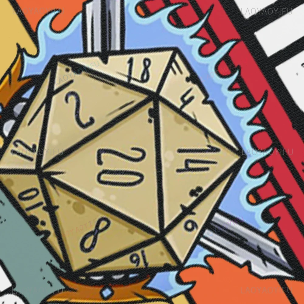 Ретро Винтаж СДВГ и D Рулон для концентрации Забавные геймеры Dungeons DM RPG Dice Dragon