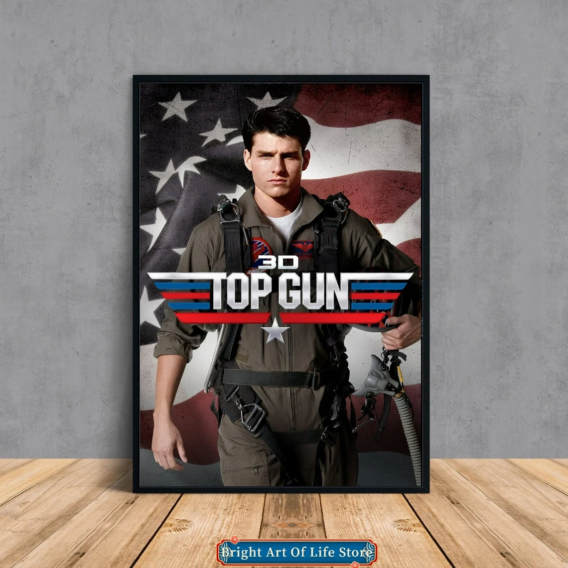 Top Gun (1986) Классический кинопостер Обложка со звездой фотопечать на холсте декор