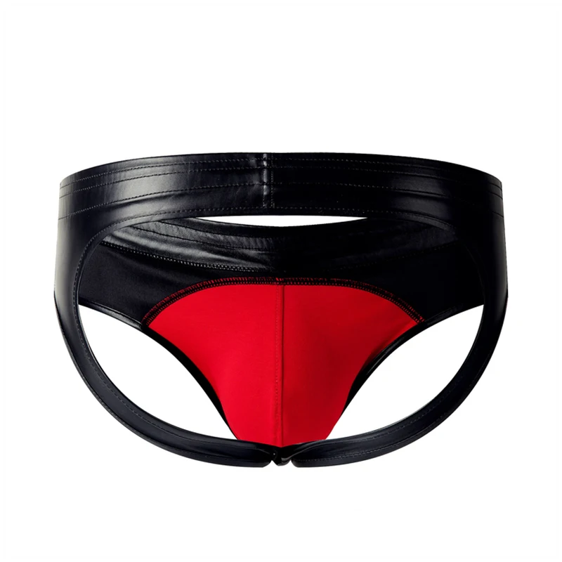 Трусы-стринги мужские из ПУ кожи пикантное нижнее белье джоки трусы слипы |