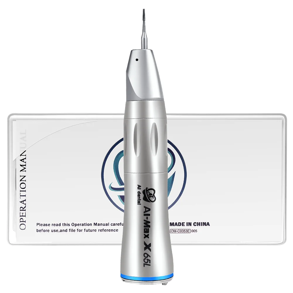 

X65L Dental Low Speed Handpiece 1:1 Straight Polishing Drills Inner Water With LED Fiber Optic Clinic Equipment