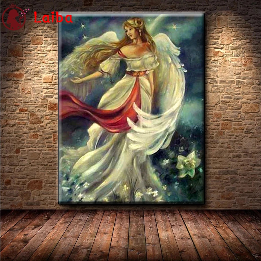 

DIY Diamond Painting Angel Girl Wings Diamond Mosaic Full Drill Square Embroidery round stones Cross Stitch Handmade Hobby