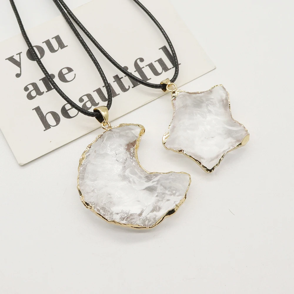 Цепочка с подвеской в виде полумесяца и звезды для женщин