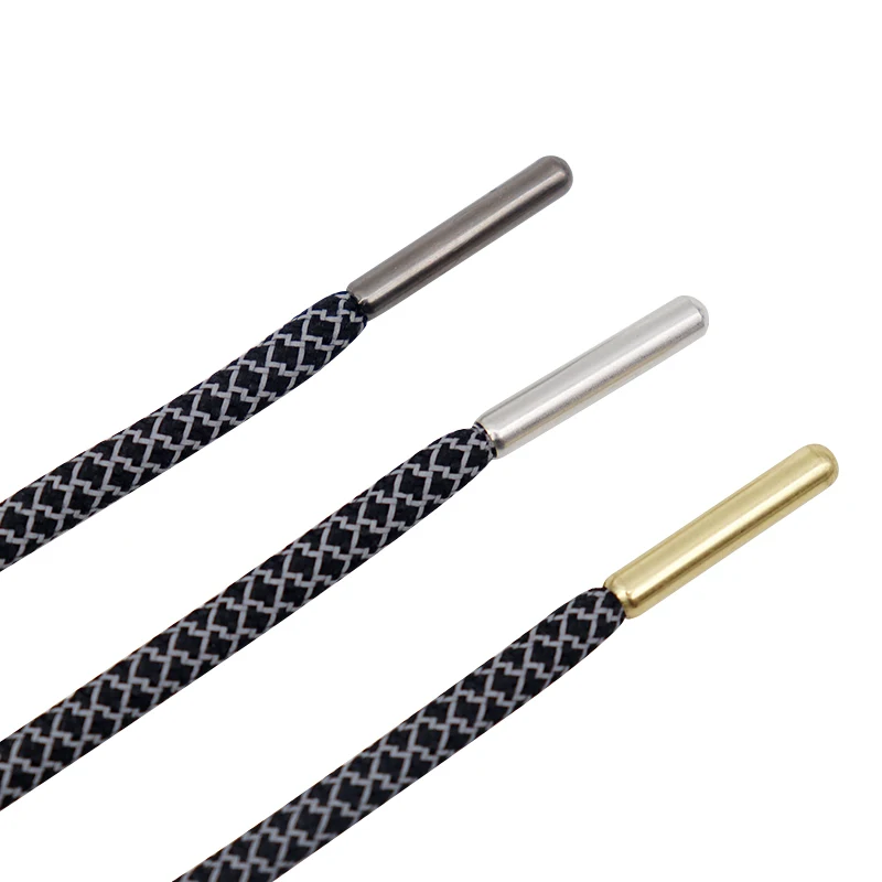 Weiou Lace Shoe Accessory 3.5MM 3M-Reflect Round Shoecord Metal Aglets Gold Silver Gunblack String Safety Tape 30Pairs Wholesale