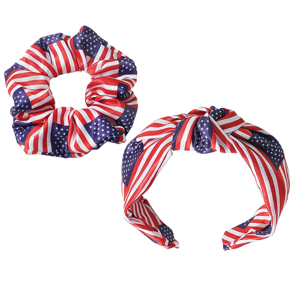 

Independence Day Headband Knotted Headbands Patriotic Hairband Cosplay Hoops Flag USA American Fabric Decorations Party