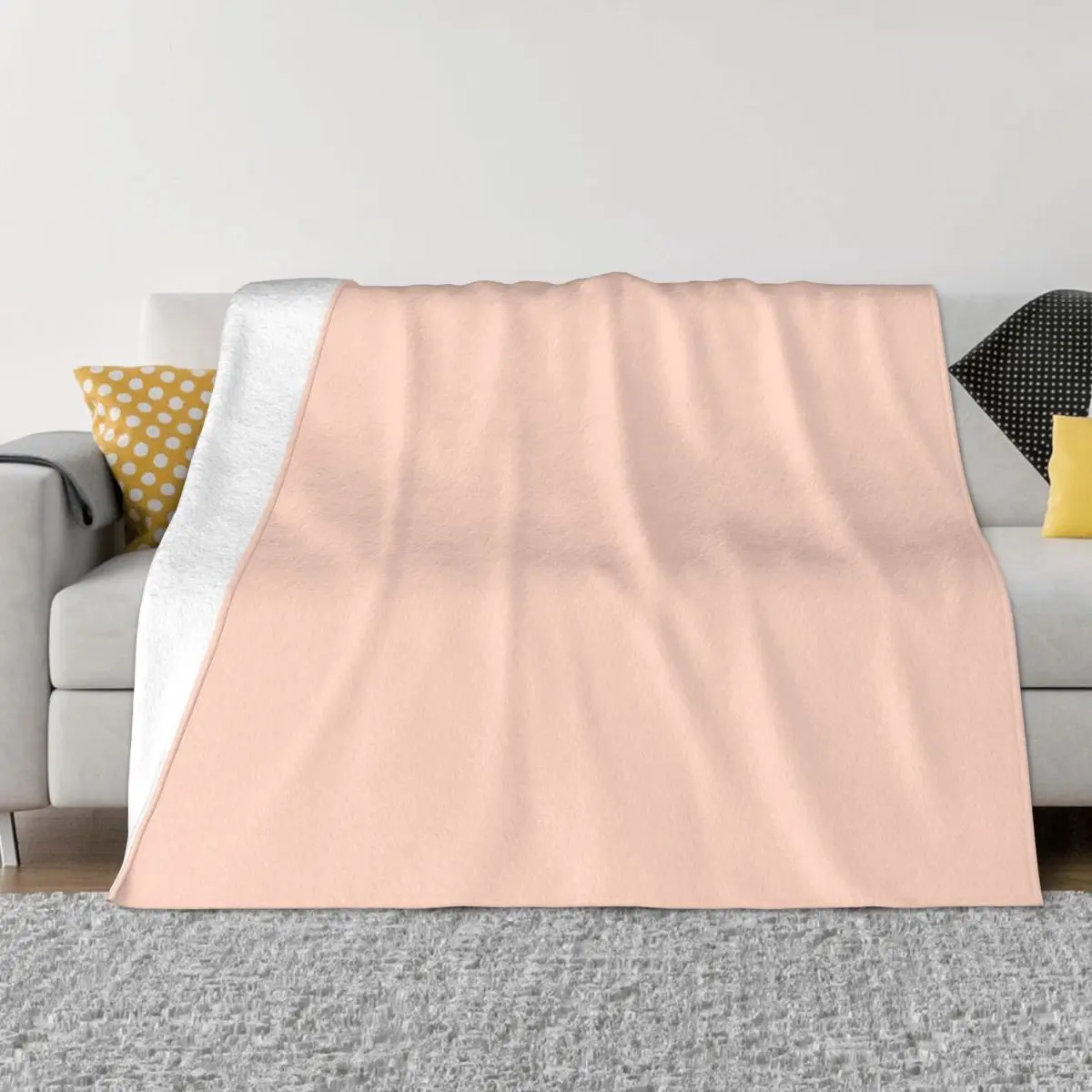 

bedspread bed quilt soft bed blanket ins wind blanket cute Girl's Heart coral color pale orange macaron color solid color Soft