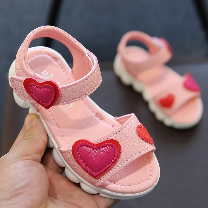 

Summer Kids Childrens Fashion Sandals Open Toe Shoes Love Girls Casual Sandals Sandalias Para Niñas Shoes Girl Toddler Sandals