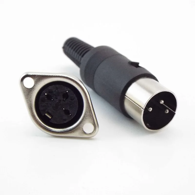 DIN 3 4 5 6 7 8 Pin штекер с пластиковой ручкой + гнездовая розетка скрытая панель