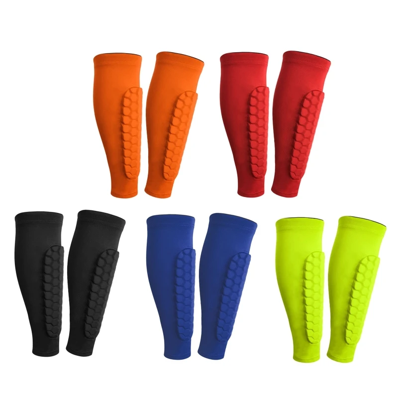 

2Pcs Soccer Shin Guards Calf Anti-slip Compression Sock Basketball Leg Sleeves
