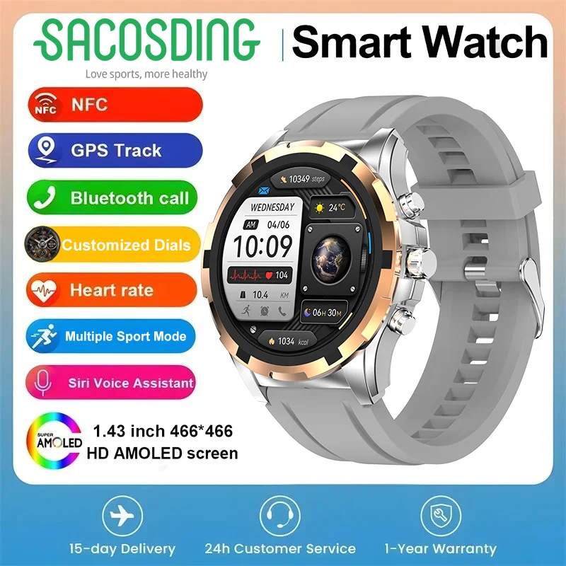 Умные часы для мужчин и женщин фитнес-трекер в спортивном режиме совместим с iOS