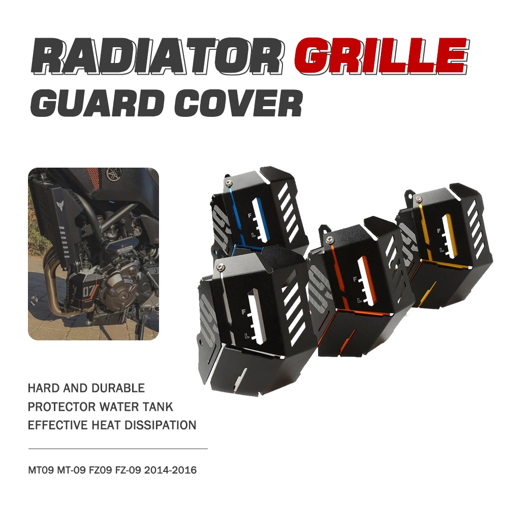 

MT09 FZ09 Engine Radiator Bezel Grill Grille Guard Coolant Recovery Tank Shielding Cover For YAMAHA MT-09 MT 09 2014 2015-2019