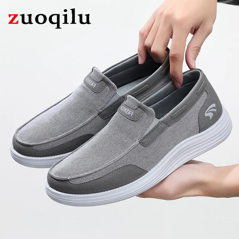 

Plus size 48 men shoe sneakers slip on flats shoes men walking driving Dad footwear classic loafers canvas shoes for men