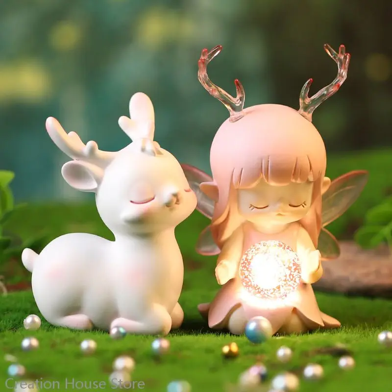 

Статуи из смолы Elf Girl, скульптуры, интерьер автомобиля, кавайное украшение для комнаты, полимерные игрушки, сделай сам, украшение для торта, в...