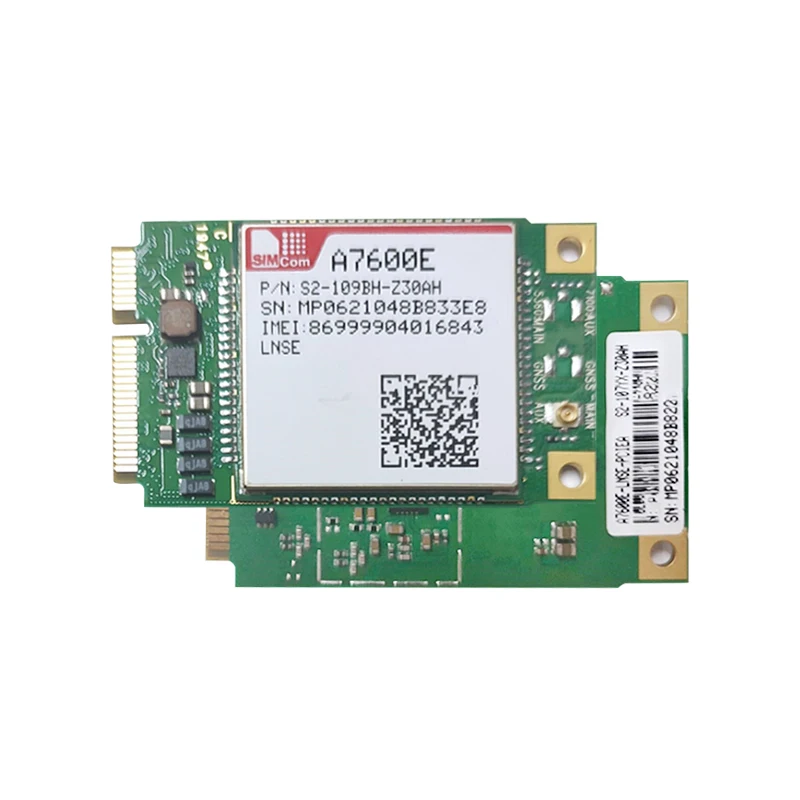 

SIMCOM A7600E MINI PCIE LTE Cat1 4G module replace SIM7600E LTE-FDD B1/B3/B5/B7/B8/B20 LTE-TDD B38/B40 GSM/GPRS/EDGE 900/1800MH