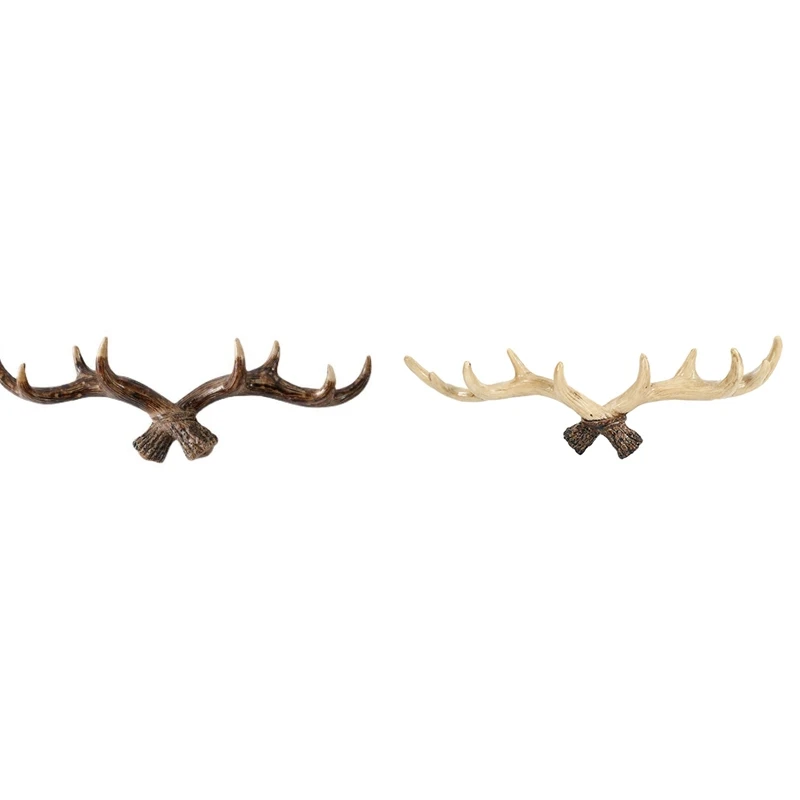 

Vintage Deer Antlers Wall Hooks -28Cm Wall Mounted Clothes Hanger Coat Rack Key Holder For Decorative Wall Hook
