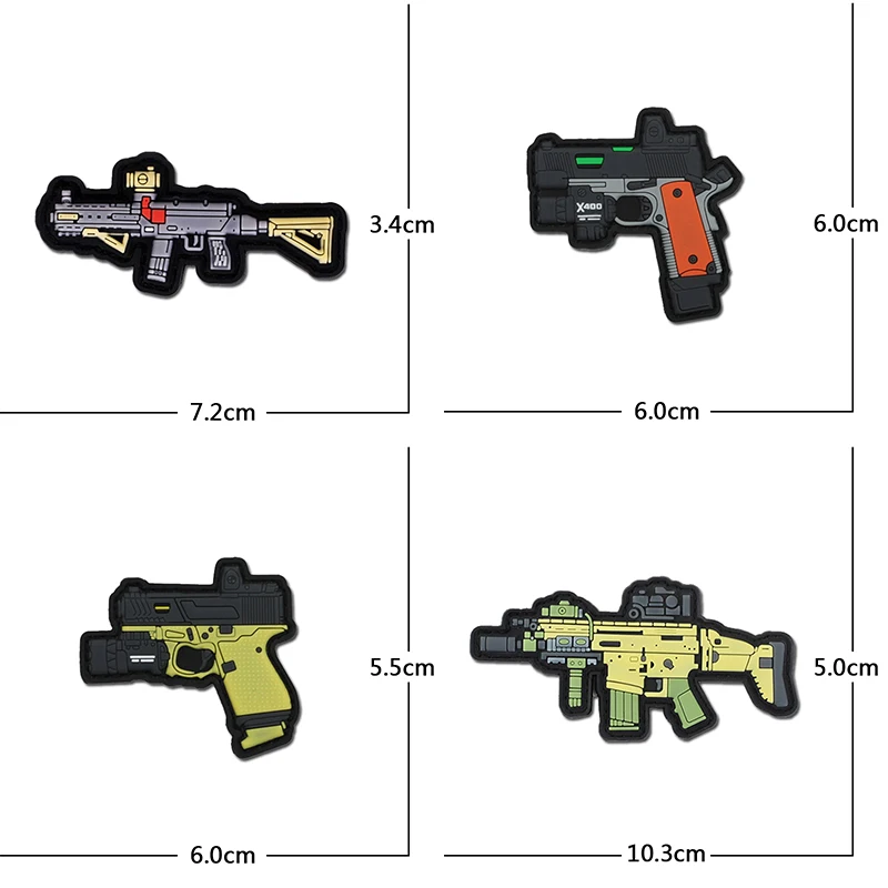 Фото ПВХ Gummi 3d Pistole Gewehr Ваффен ak47 вафель Kugel Airsoft Haken пластырь verschполотенце Abzeichen Kampf №5