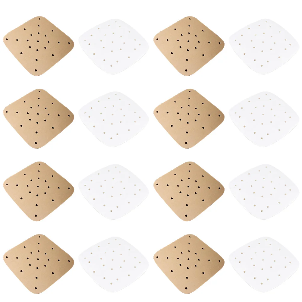 

200Pcs Perforated Parchment Sheet Oven Steamer Pans Non-Stick Paper