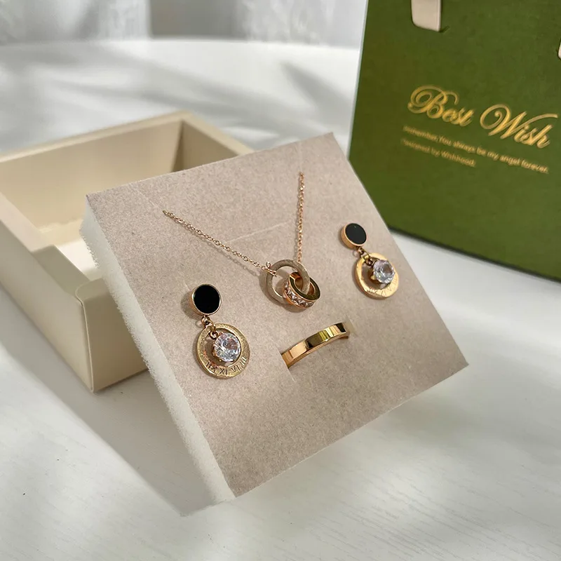 Ящик шкатулка для ювелирных изделий с ручкой картонная Пылезащитная портативная