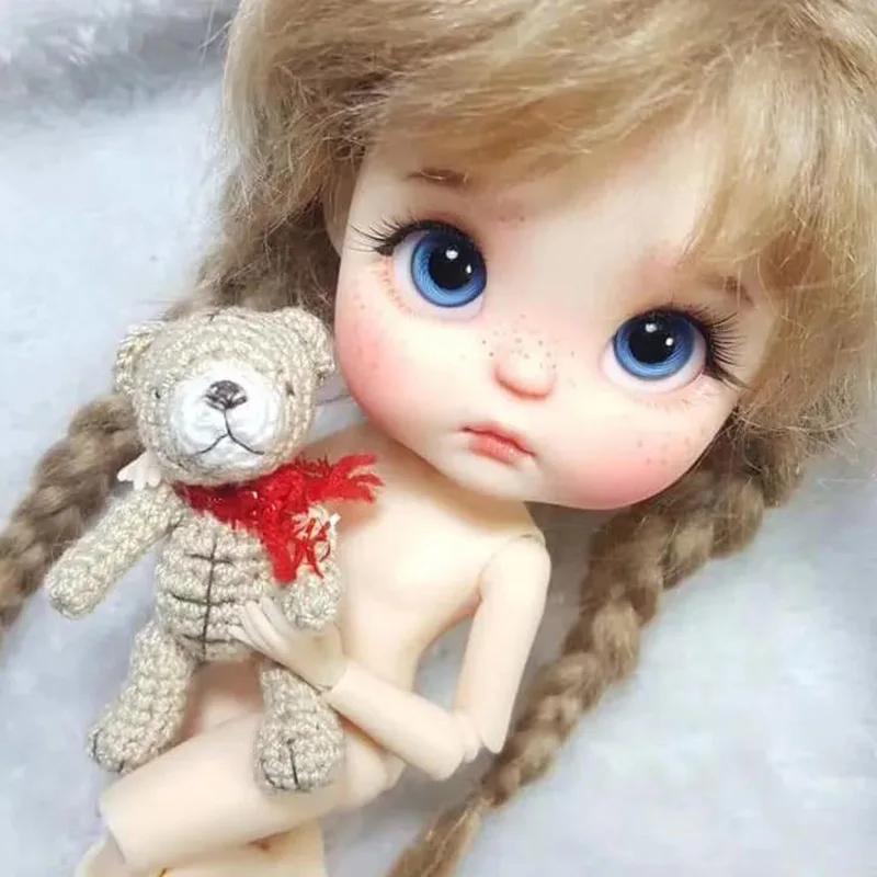 

16cm Cute Doll Toy 1/8 Bjd Doll Multi-joint Movable Body with Bjd Princess Doll Head Girls Dress Up Toys Gifts