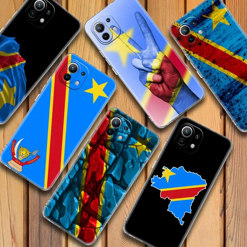 

Democratic Republic Congo Flag Clear Case For Xiaomi Mi 11 10 9 Lite T 12 13 Note 10 Back Cover Poco M3 F3 X3 M4 12T Pro M5 Case
