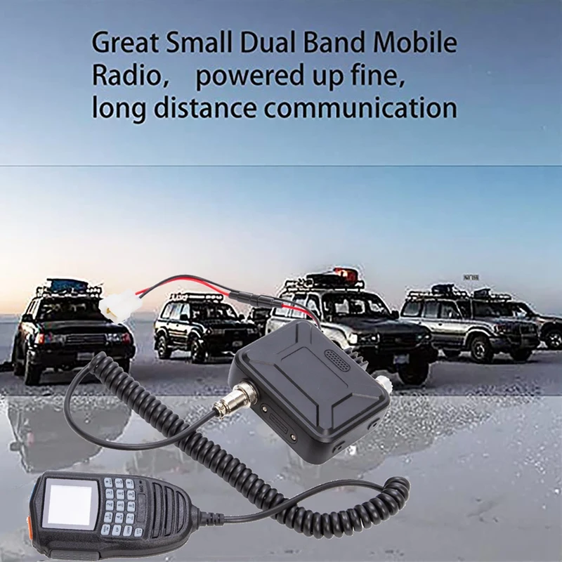 kt wp12 mini car walkie talkie 25w vhf20w uhf dual band vox handheld microphone display and control scrambler free global shipping