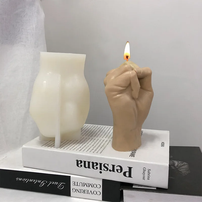 

DIY Creative Fist Gesture Candle Silicone Mold 3D Fist Gesture Aromatherapy Plaster Diffuser Stone Ornament Mold