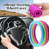 2pcs car silicone steering wheel elastic soft universal handle color cars decoration diy accessories non slip wear resistant
