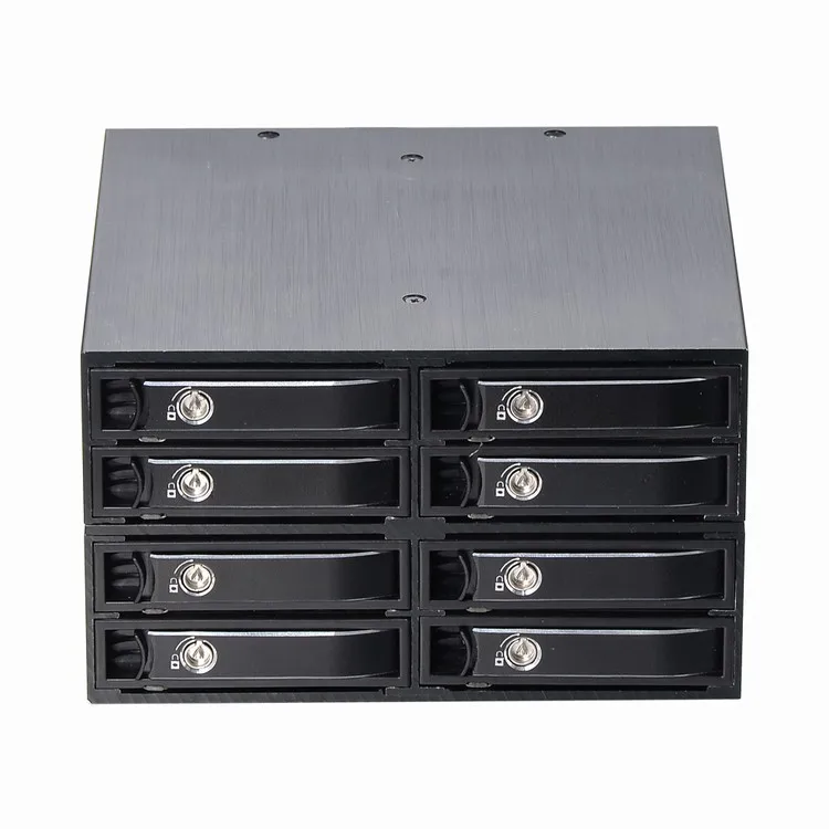 

Discount 8 x 2.5" SATA/SAS HDD Mobile Rack for SATA 6Gbps,Support 2 x 5.25" Optical Device Bay