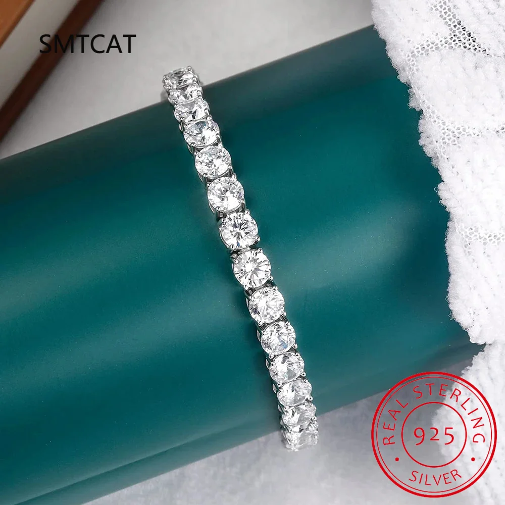 3 мм 4 5 все муассанитовые теннисные браслеты для женщин и мужчин лабораторный