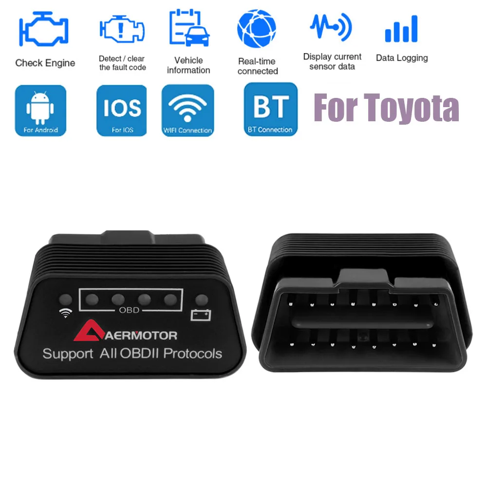 ELM327 сканер для Toyota диагностические инструменты WIFI OBD2 считыватель кодов Land Cruiser