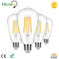 4pcs hcnew e27 edison led vintage light bulb st58 12w e27 filament led bulbs 1521 lumen warm white 2700k replaces 100watt
