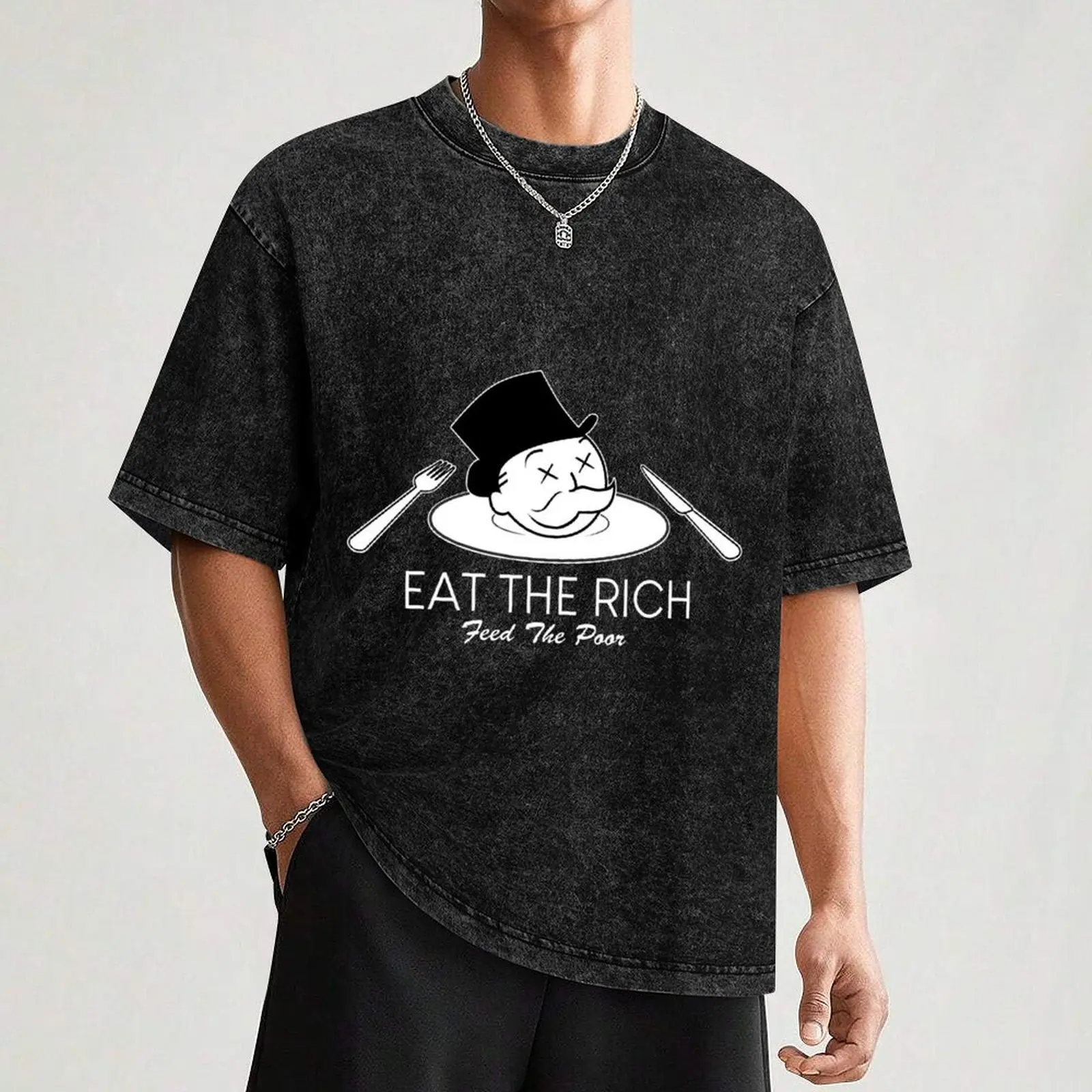 Мужская Тренировочная футболка с принтом &quotEat The Rich Feed&quot
