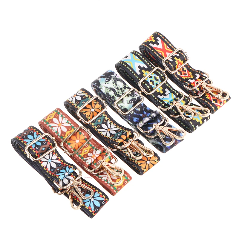 

130CM Bag Handle Bag Strap For Women Removable DIY Shoulder Rainbow Handbag Accessories Cross Body Messenger Nylon Bag Straps