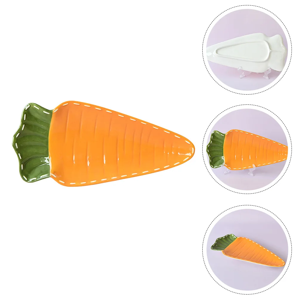 

Plate Ceramic Plates Children Carrot Kids Dish Serving Dinner Platter Toddler Wedding Tableware Dishes Fruit Bowls Birthday