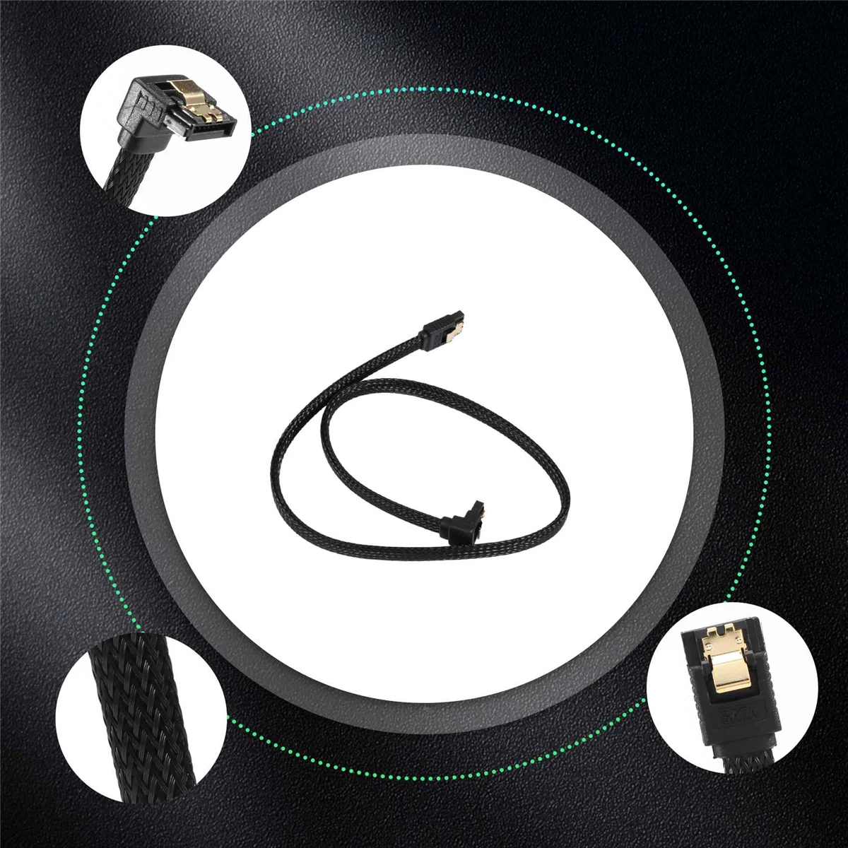 Кабель для передачи данных SATA 3 0 III SATA3 7 контактов 50 см под прямым углом 6 Гб/с